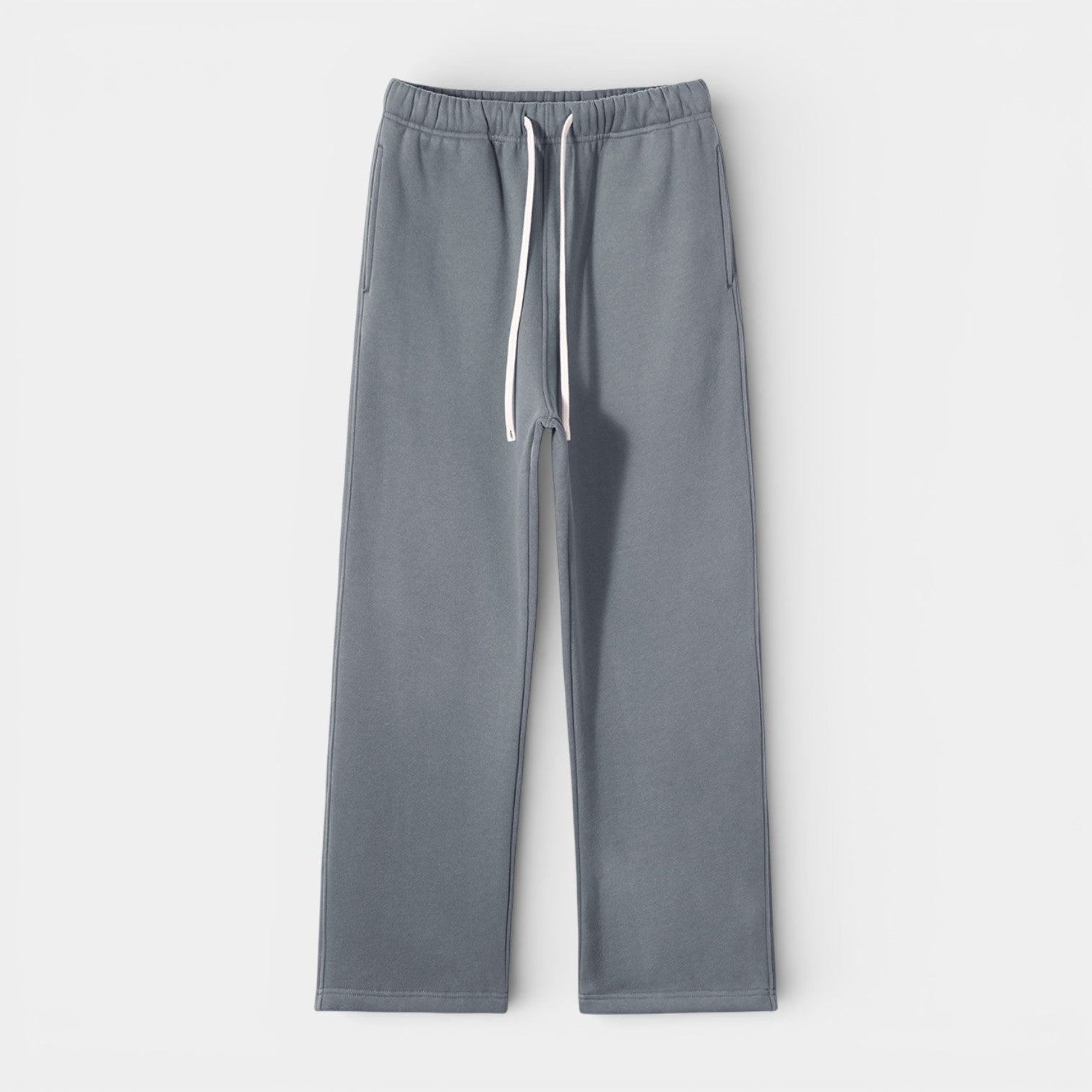 Knit Drawstring Pants Straight Leg Relaxed Fit for Men