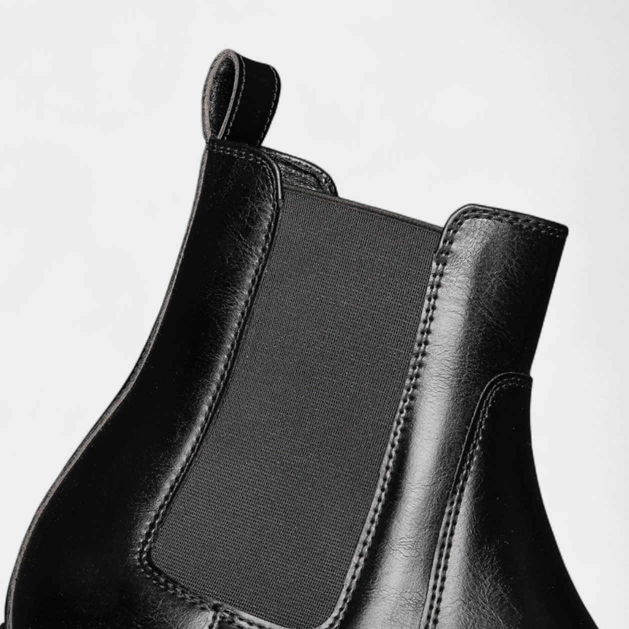 Faux Leather Chelsea Boots Elastic Panel for Men