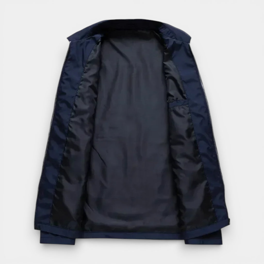 Zip-Up Polo Collar Jacket Regular Fit for Men