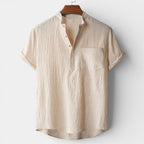 Henley Shirt Short Sleeve Regular Fit for Men