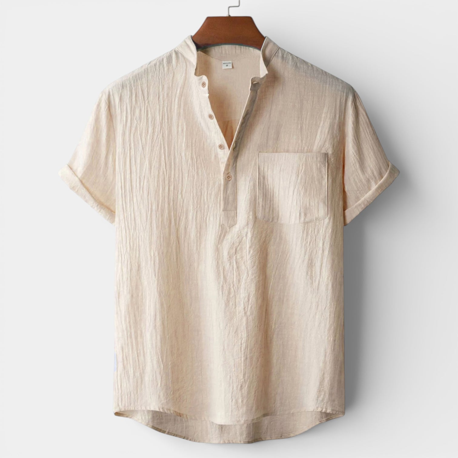 Henley Shirt Short Sleeve Regular Fit for Men