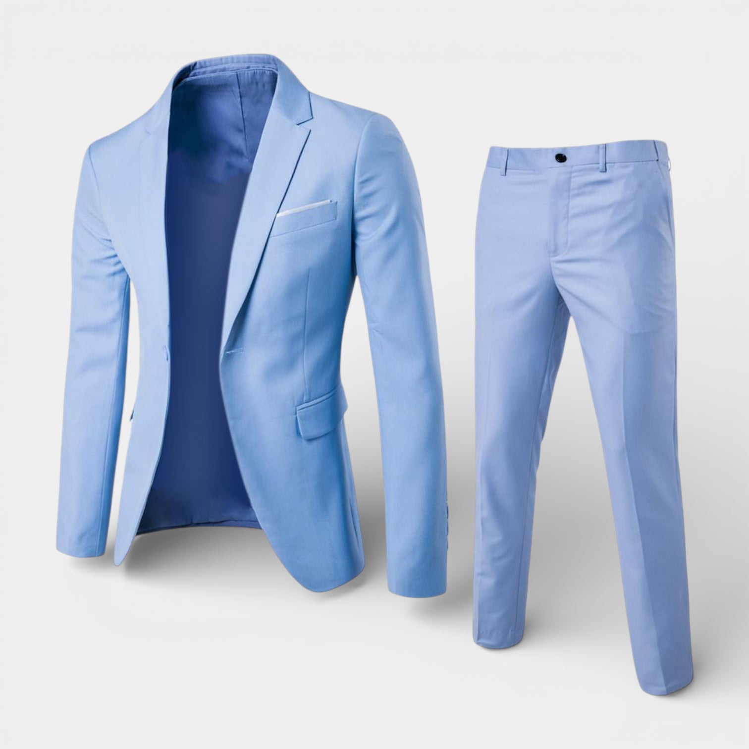 Slim Fit Two-Piece Tailored Suit Set for Men