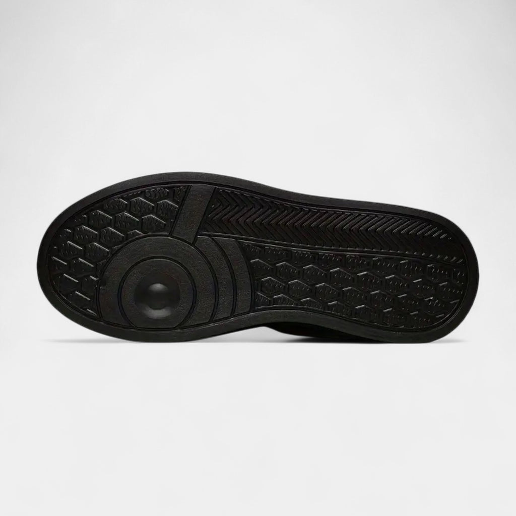 All Black Lace-Up Sneakers Vegan Leather for Men