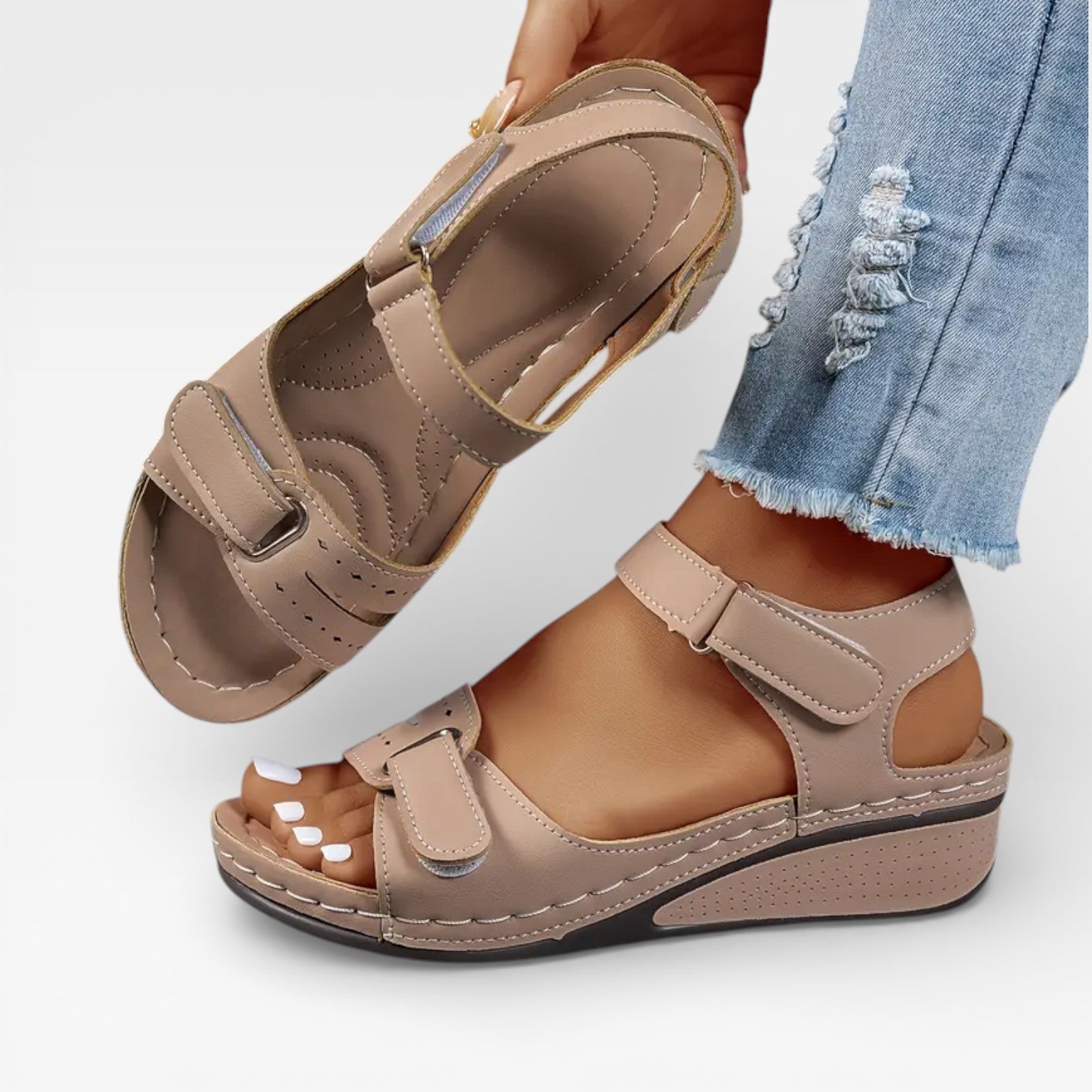 Women's Adjustable Wedge Sandals for Summer Comfort