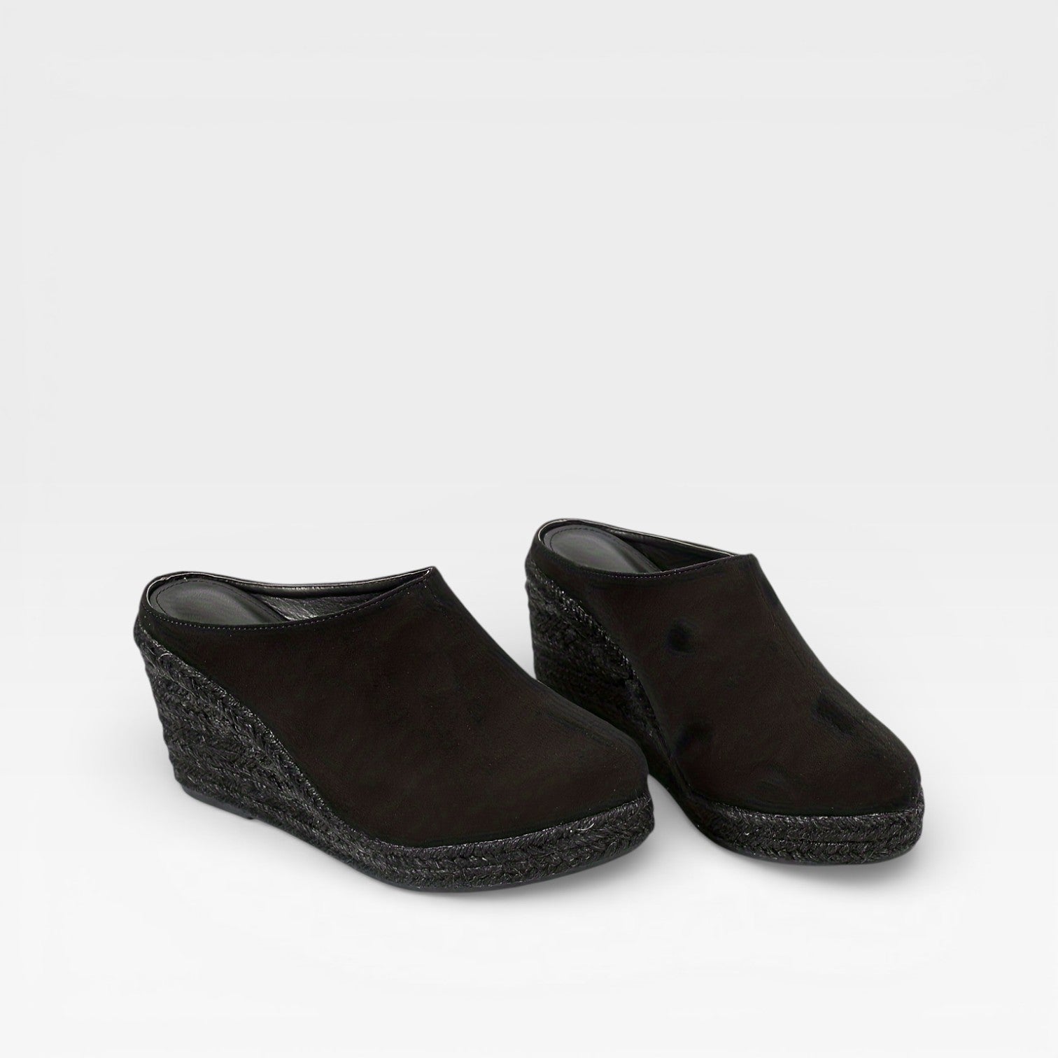 Women's Velvet Wedge Sandals with Rope Sole