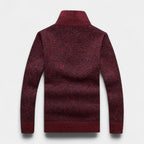 Fleece Lined Half-Zip Pullover Sweater Regular Fit for Men