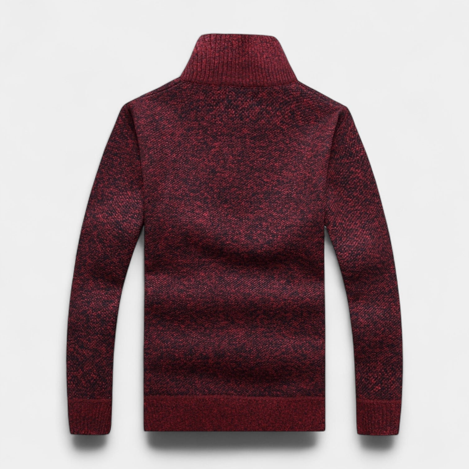 Fleece Lined Half-Zip Pullover Sweater Regular Fit for Men