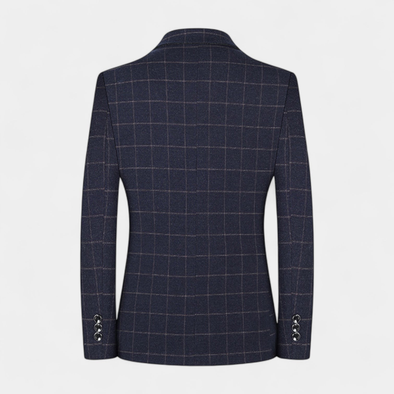 Single Breasted Check Blazer Tailored Fit for Men