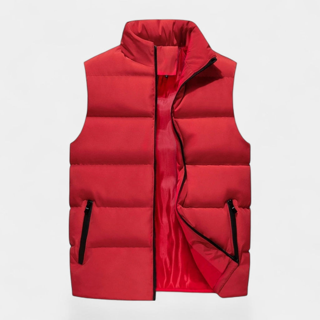 Padded Puffer Vest Regular Fit Zip-Up for Men