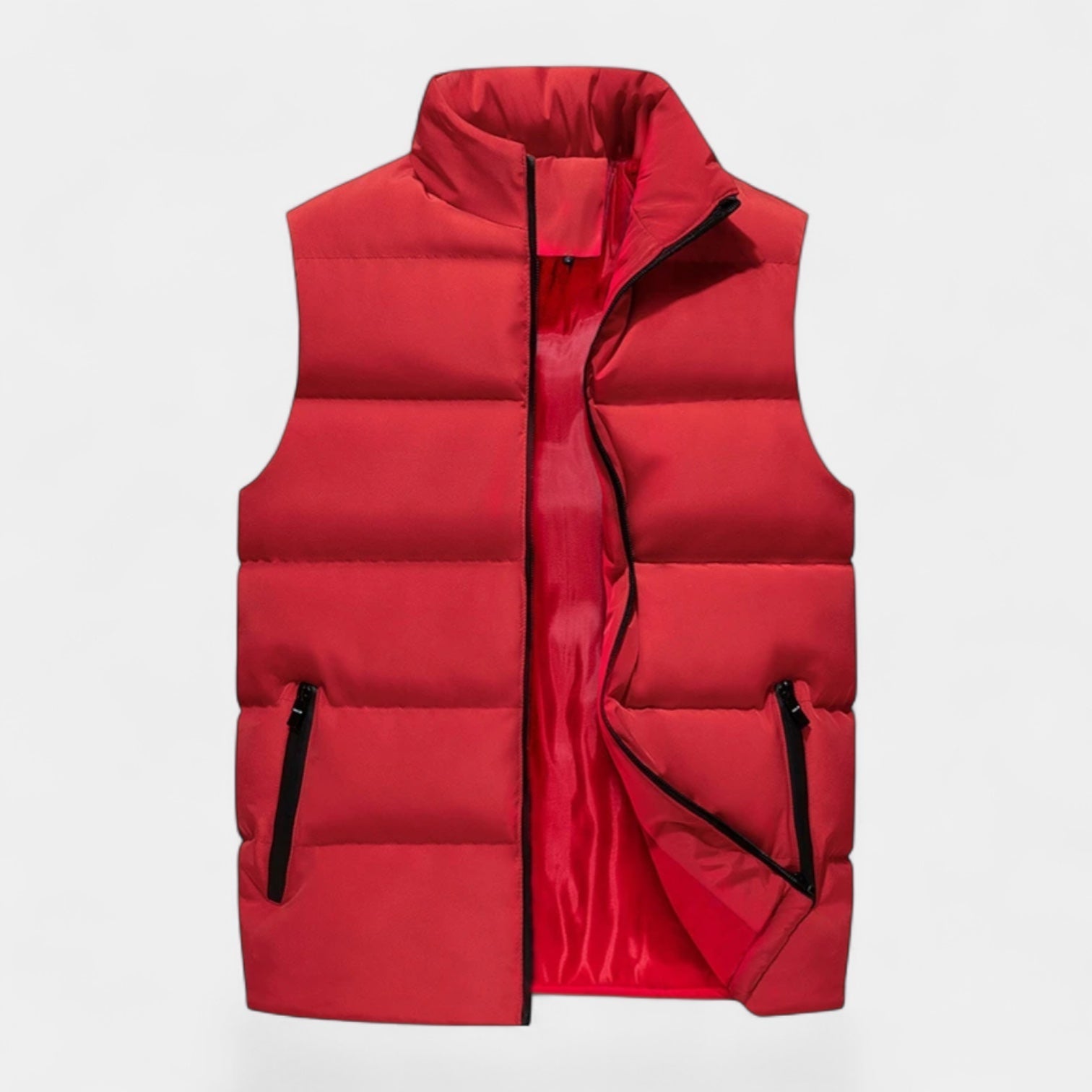 Padded Puffer Vest Regular Fit Zip-Up for Men