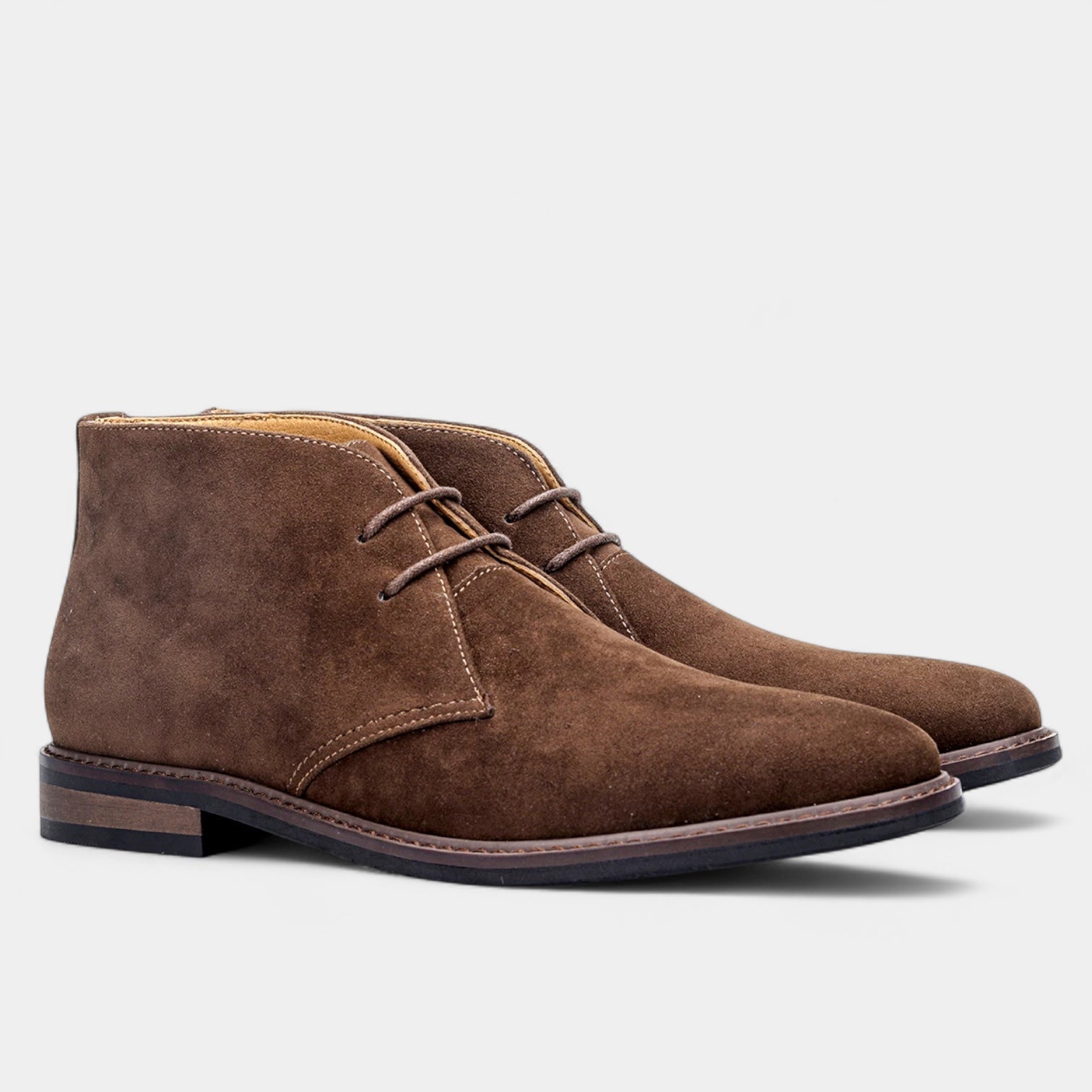 Suede Chukka Boots Two-Eyelet Lace-Up for Men