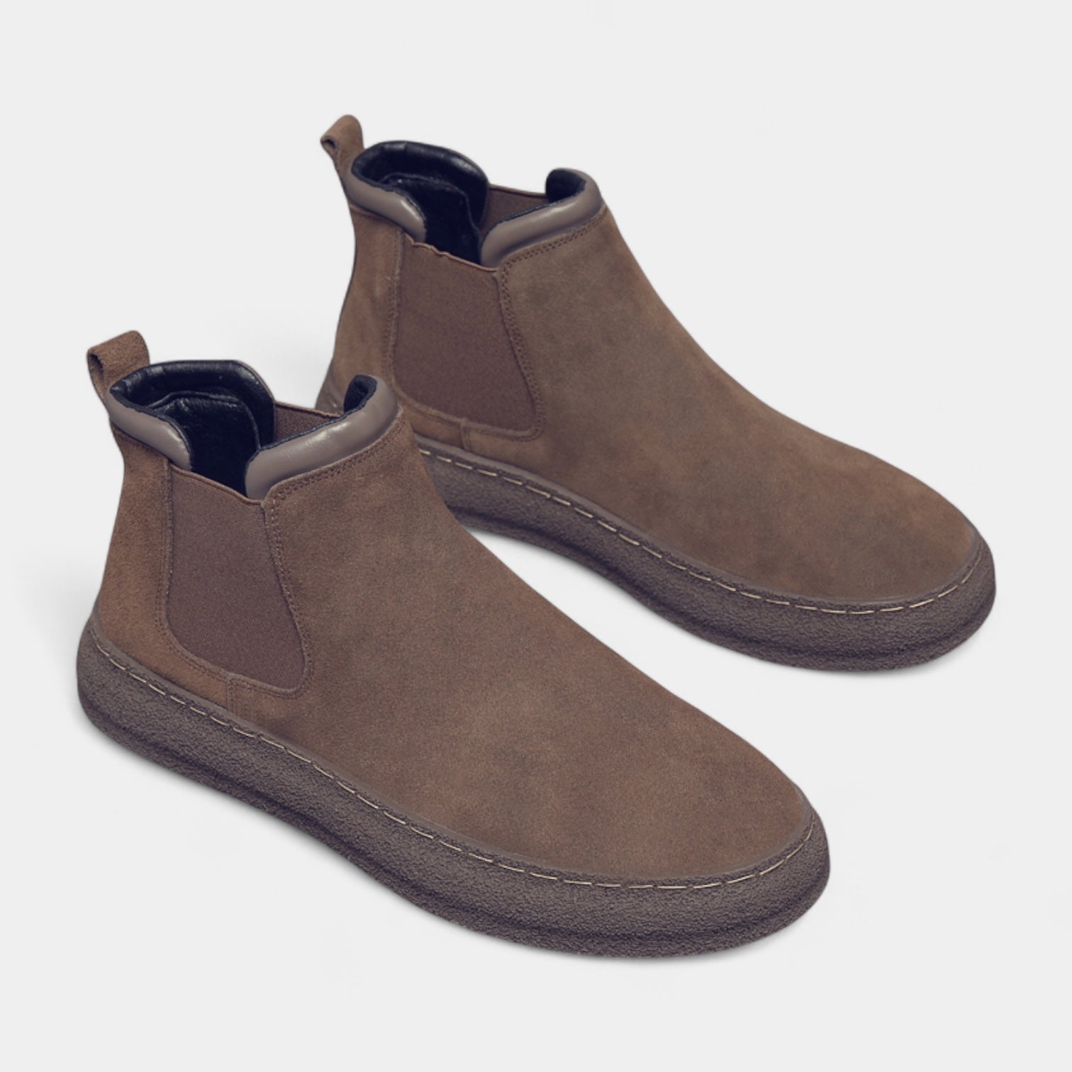 Faux Suede Chelsea Sneaker Boots Slip-On for Men