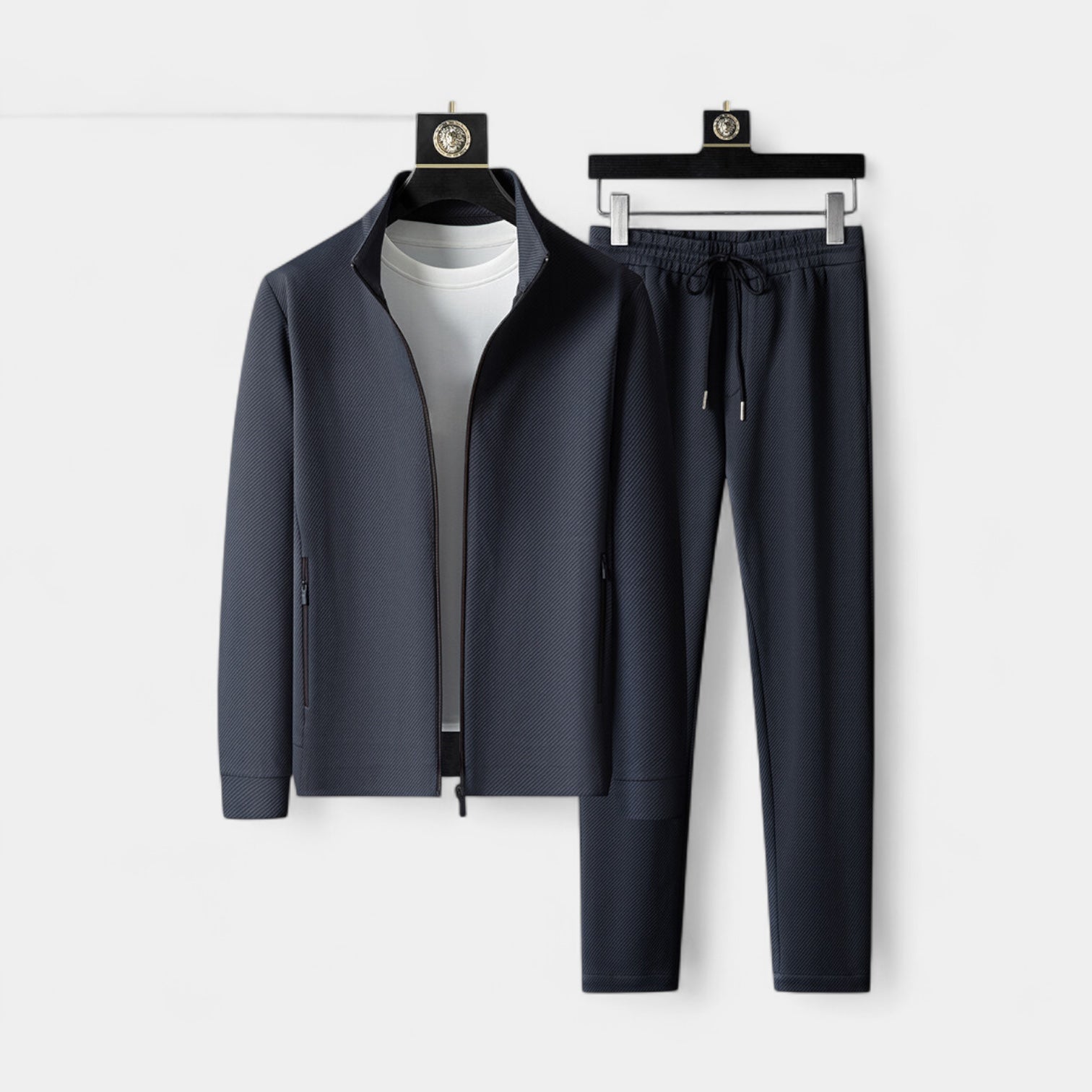 Tech Tracksuit Zip-Up Jacket Jogger Pants Set for Men
