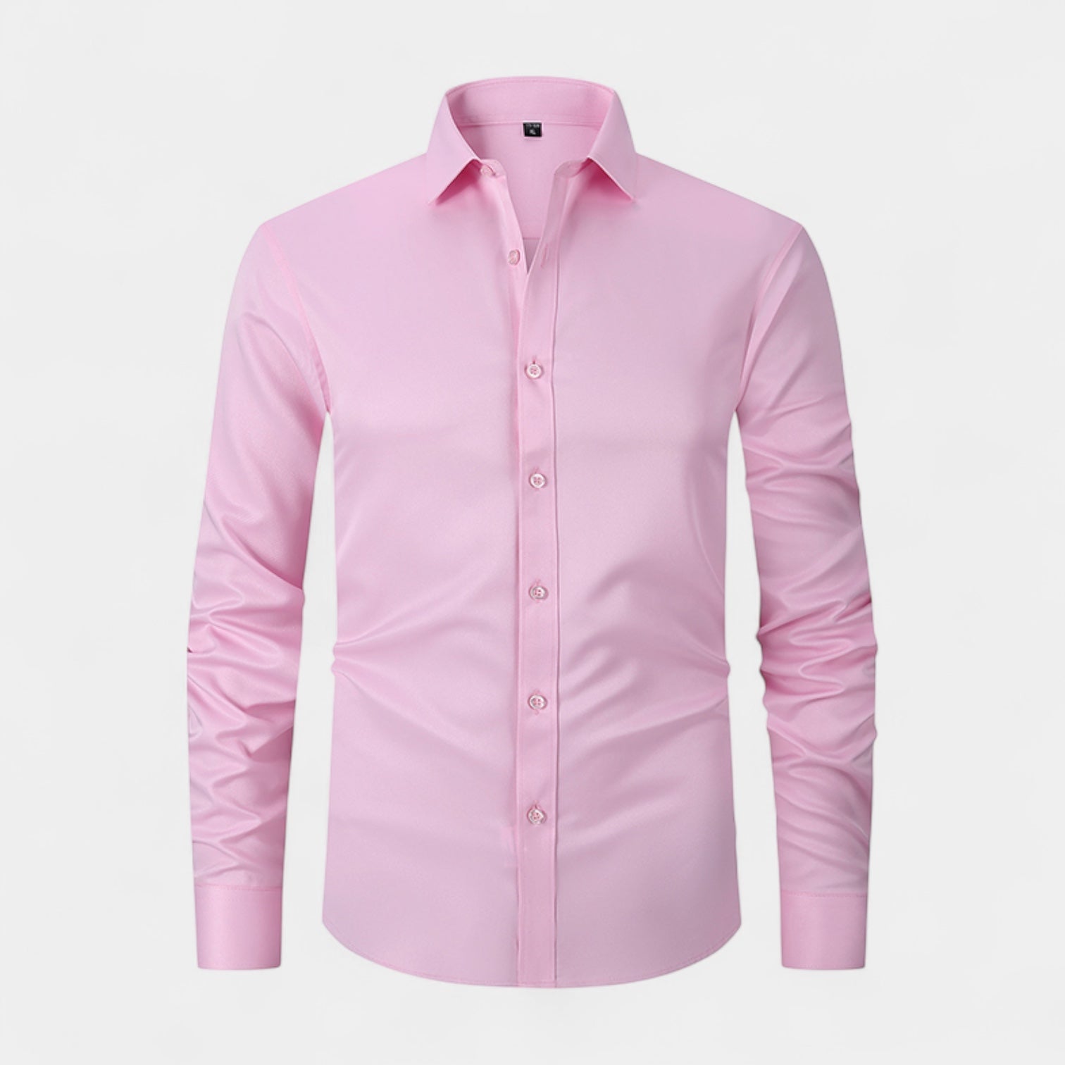Slim Fit Cotton Blend Button-Down Dress Shirt for Men