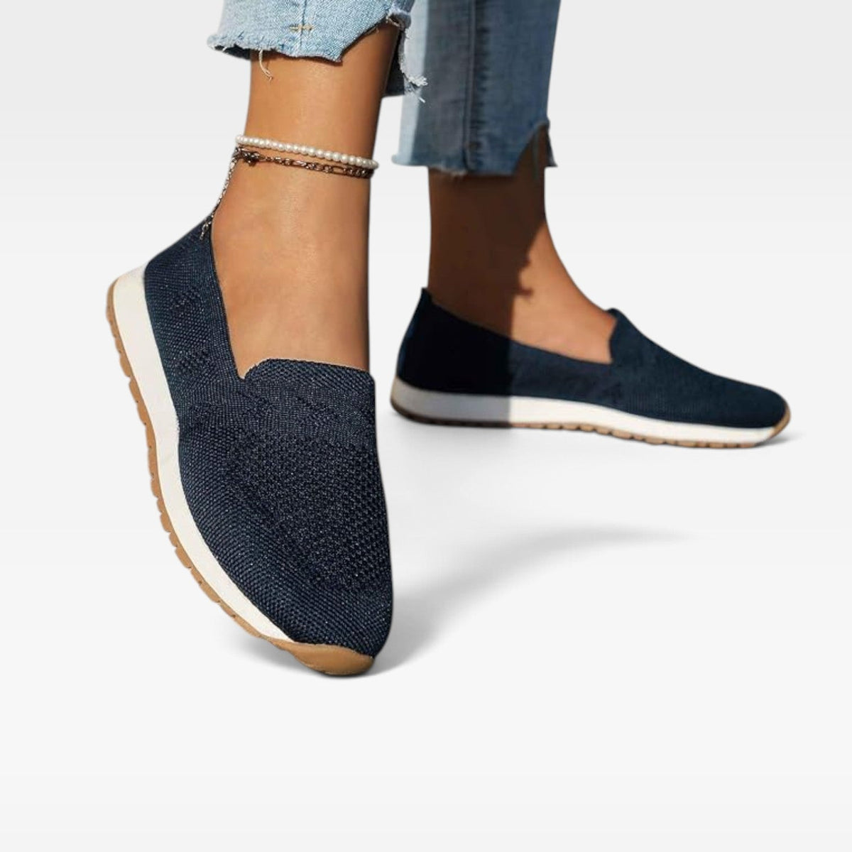 Women's Breathable Knit Slip-On Sneakers