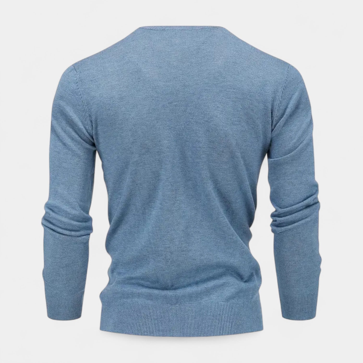 V-Neck Fine-Gauge Knit Sweater Regular Fit for Men