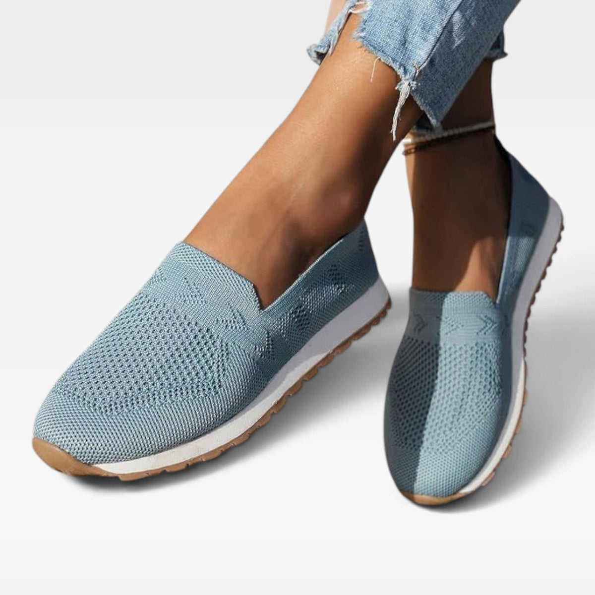 Women's Breathable Knit Slip-On Sneakers