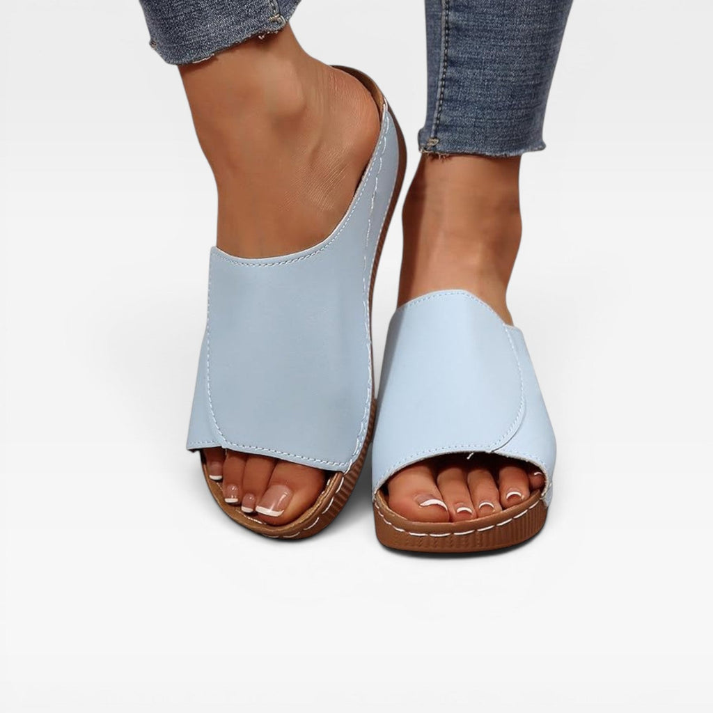 Women's Cushioned Wedge Slide Sandals