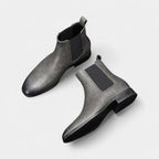 Faux Leather Chelsea Boots Elastic Panel for Men