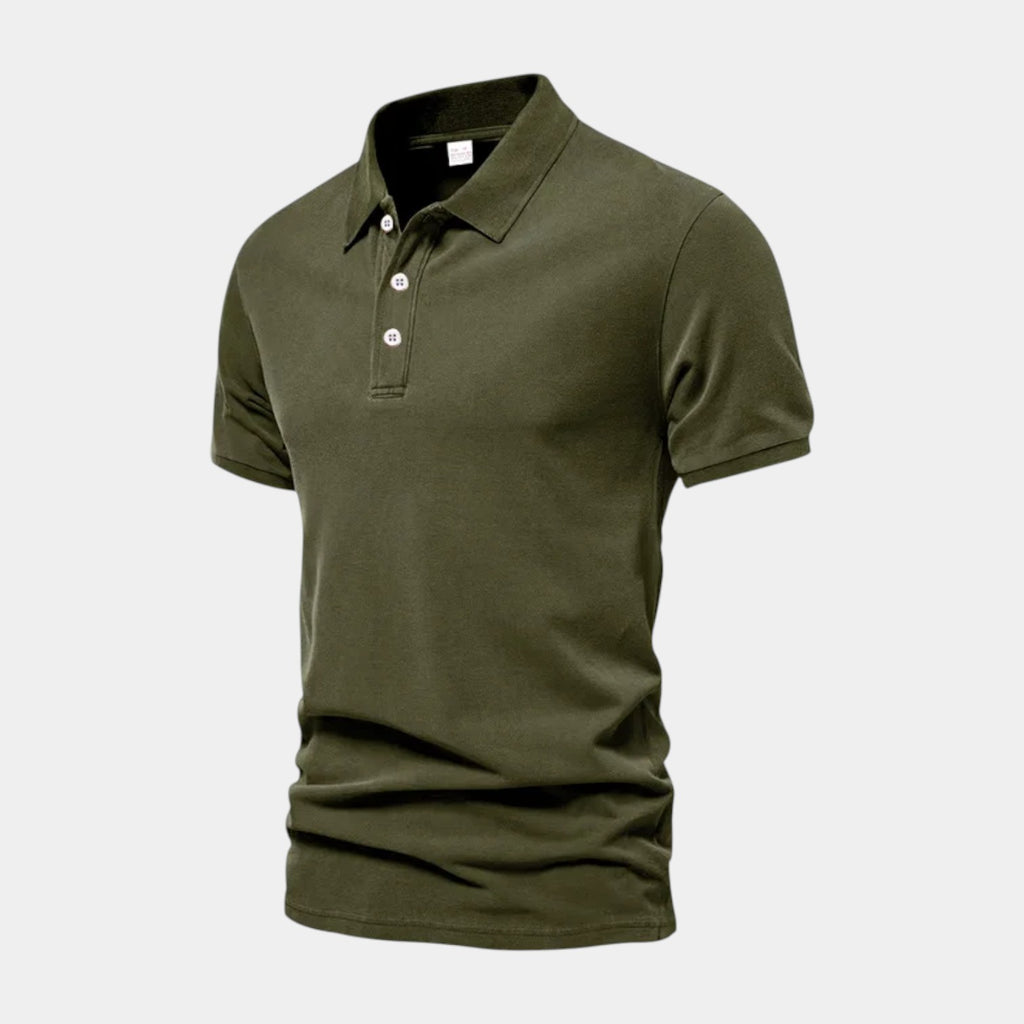 Short Sleeve Knit Polo Shirt Regular Fit for Men
