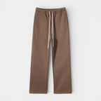 Knit Drawstring Pants Straight Leg Relaxed Fit for Men