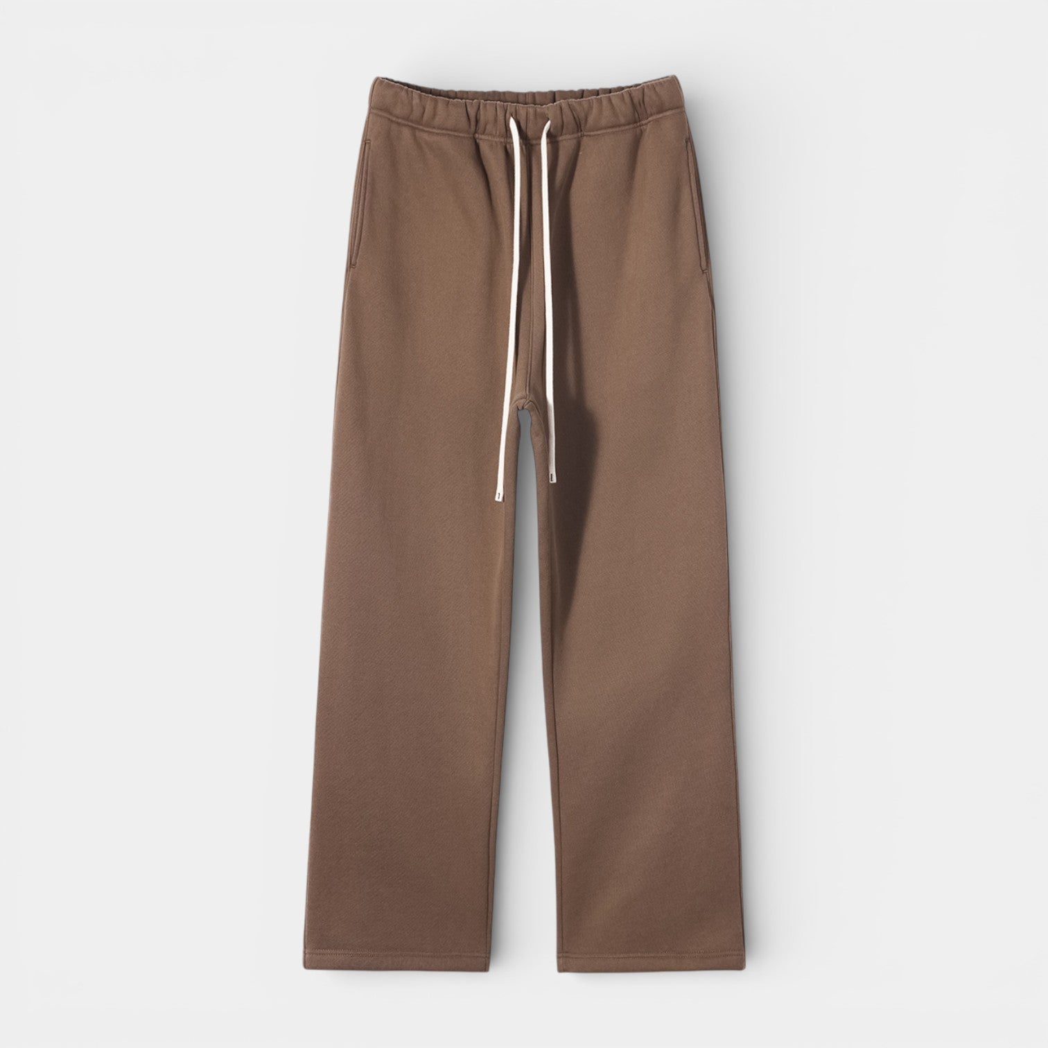Knit Drawstring Pants Straight Leg Relaxed Fit for Men