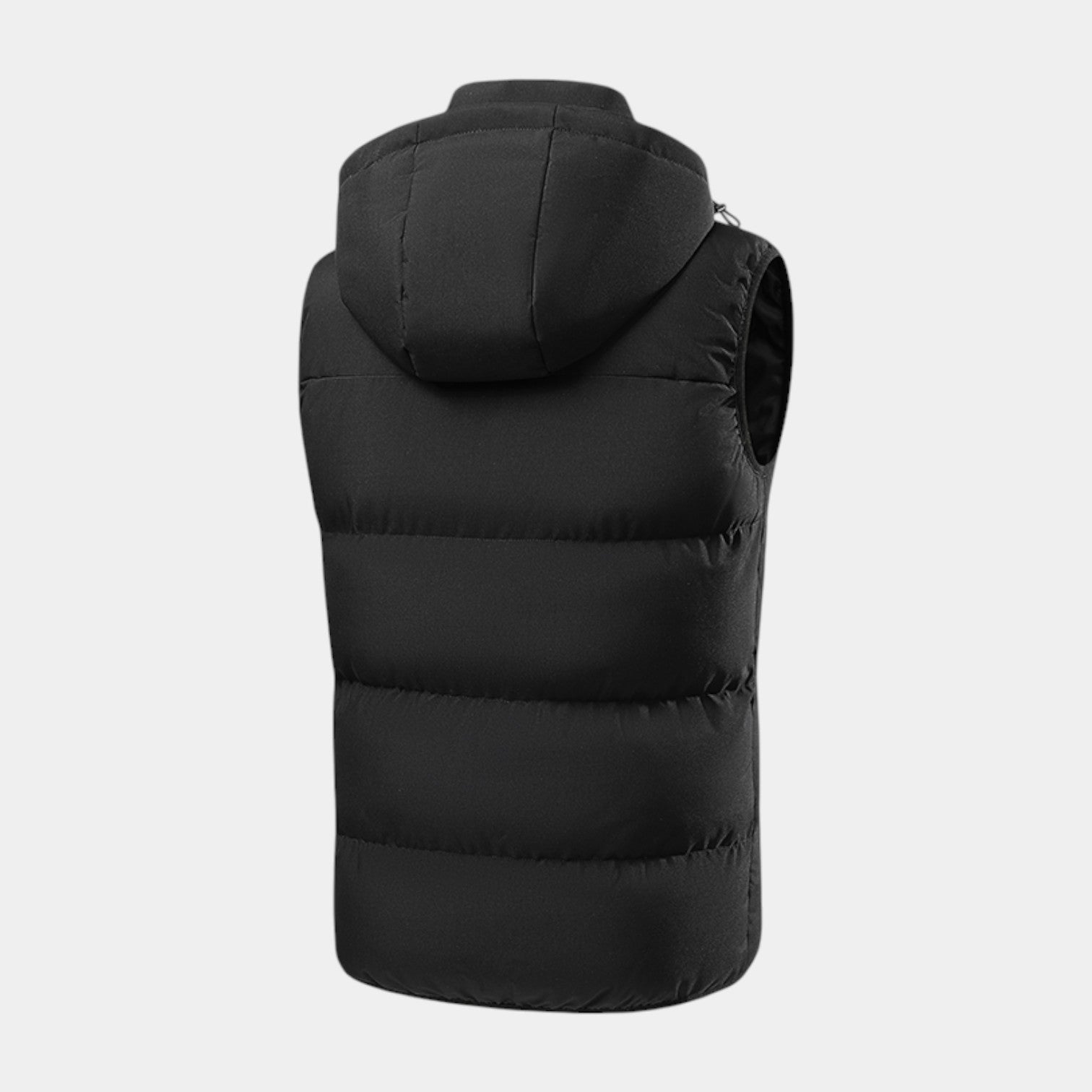 Hooded Puffer Vest Quilted Zip-Up Regular Fit for Men