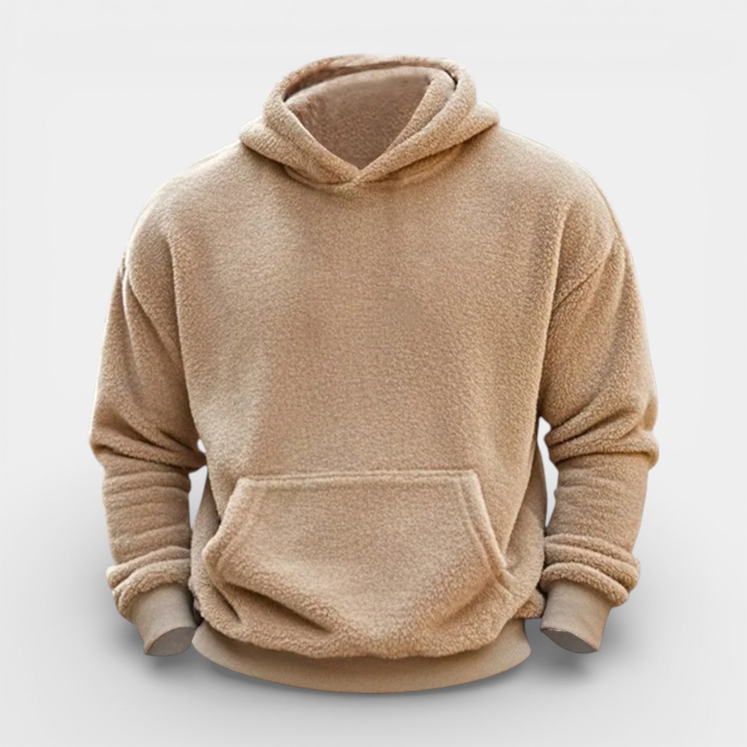 Fleece Pullover Hoodie Relaxed Fit for Men