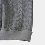 Quarter-Zip Textured Cable Knit Pullover for Men