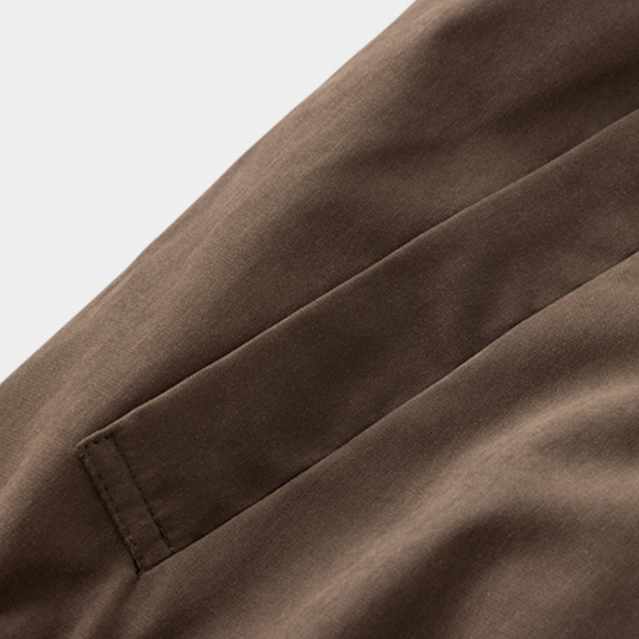 Zip-Up Point Collar Jacket Regular Fit for Men