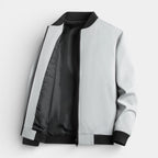 Zip-Front Stand Collar Jacket Regular Fit for Men