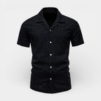 Camp Collar Short Sleeve Button-Up Shirt for Men
