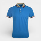 Short Sleeve Button-Up Polo Shirt Regular Fit for Men