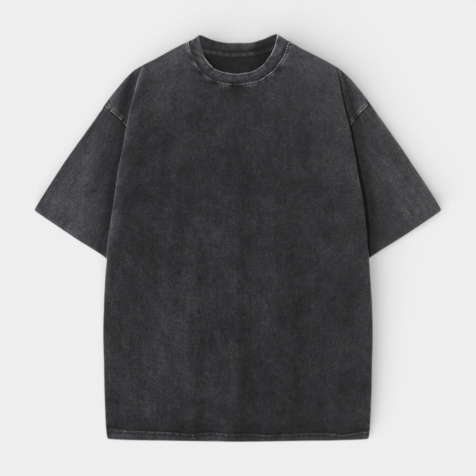 Washed Short Sleeve Pullover Tee Relaxed Fit for Men