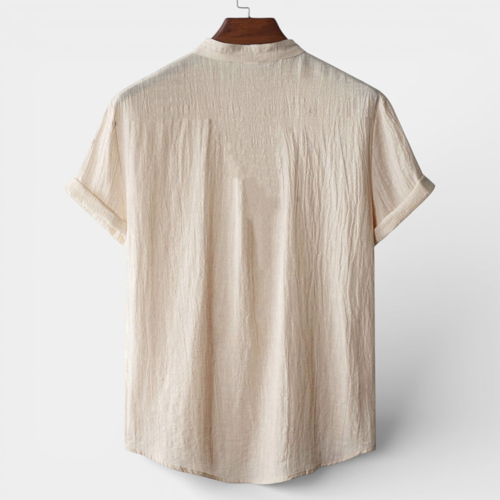 Henley Shirt Short Sleeve Regular Fit for Men