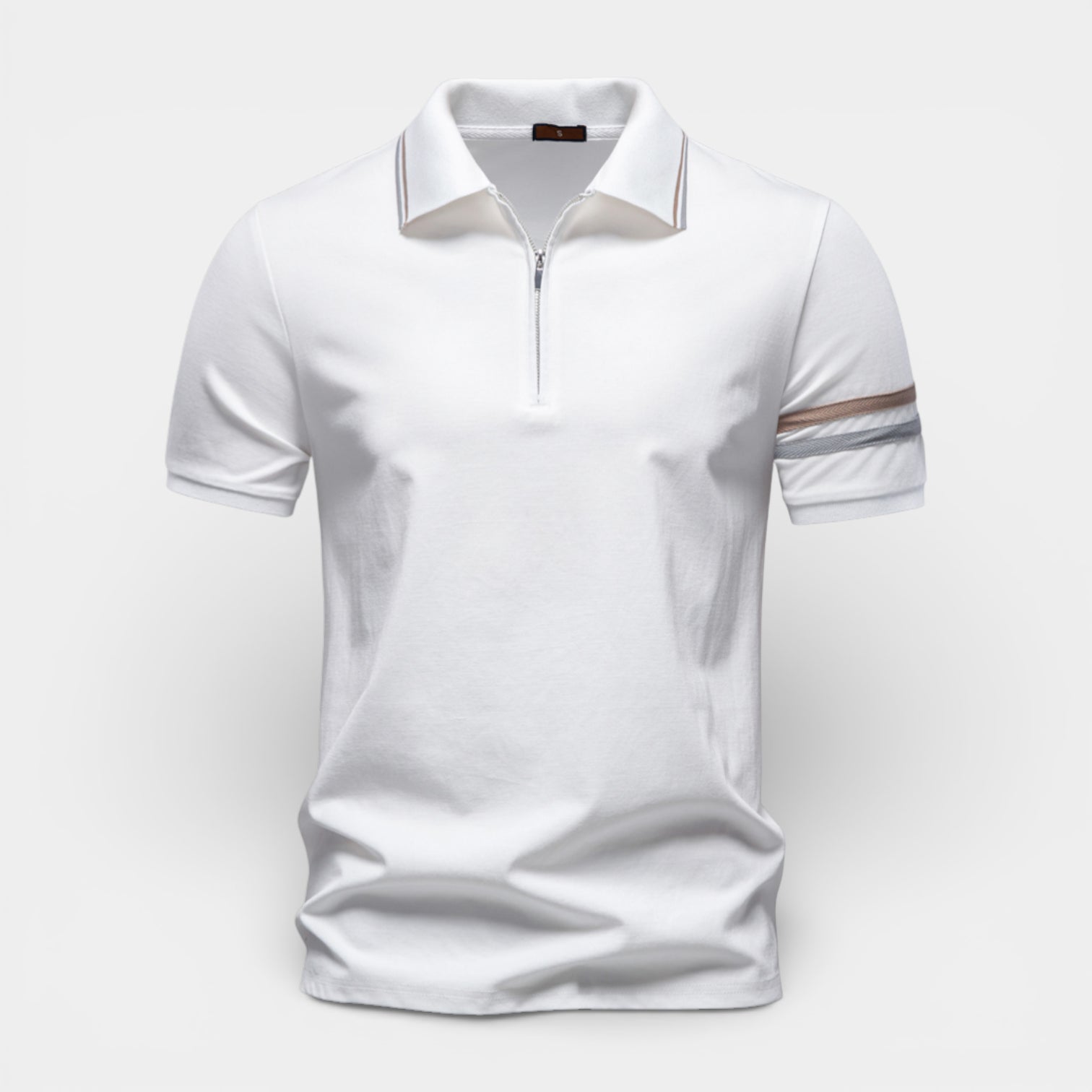 Short Sleeve Half Zip Polo Shirt Regular Fit for Men