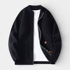 Zip-Up Rib Knit Cardigan Jacket Regular Fit for Men