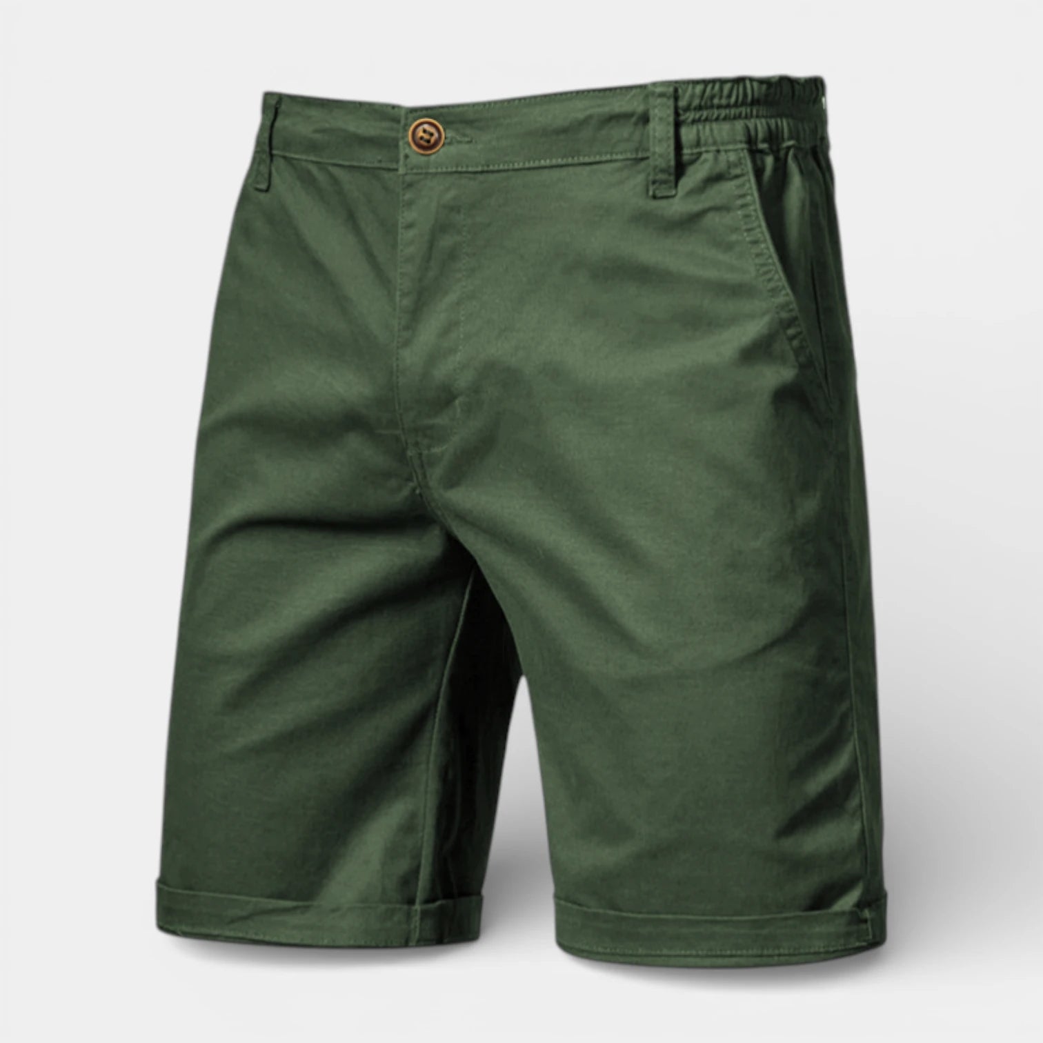 Chino Shorts Straight Fit Flat Front for Men