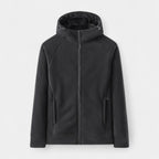 Fleece Full-Zip Hoodie Plush Lined Relaxed Fit for Men