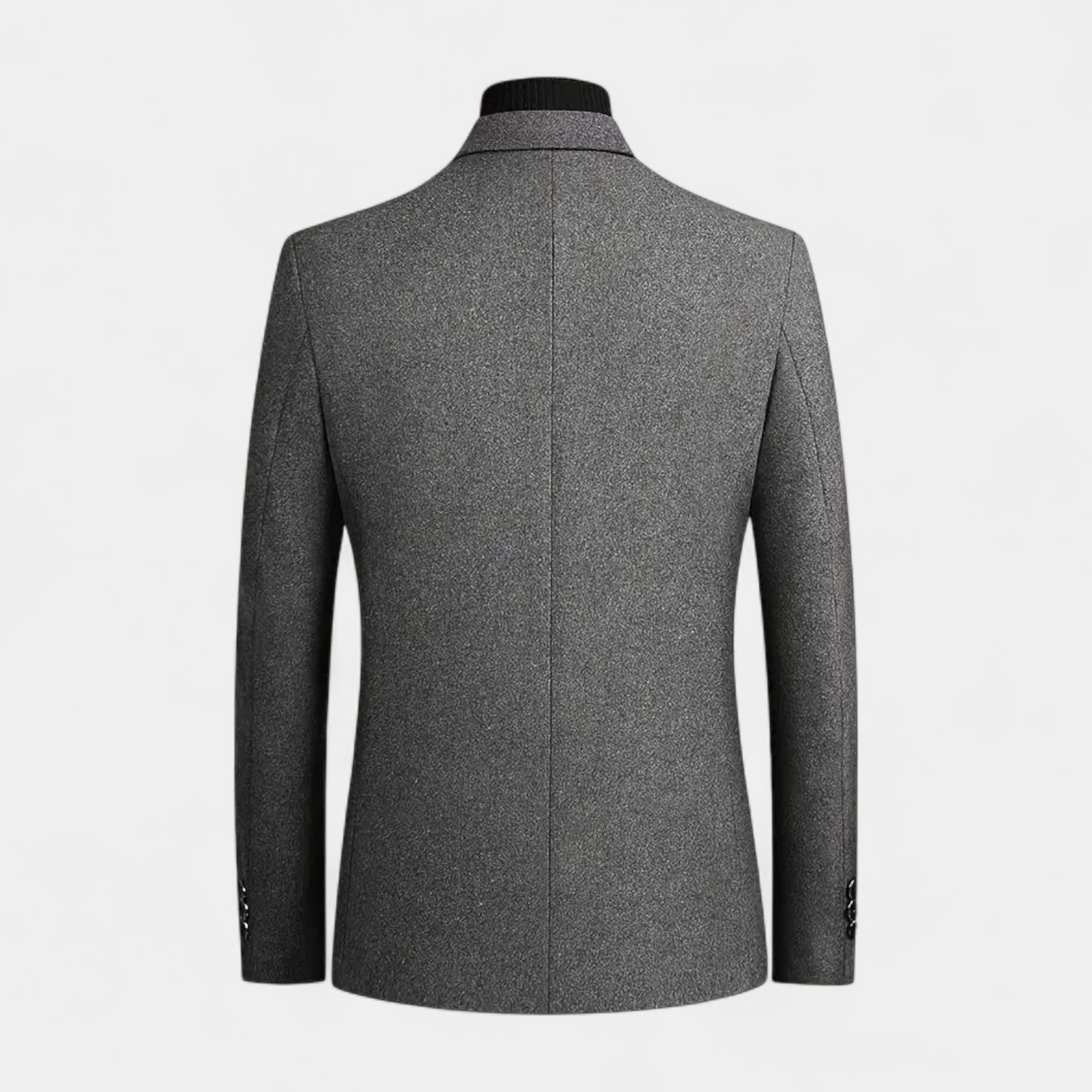 Wool Blend Notch Lapel Blazer Two-Button for Men