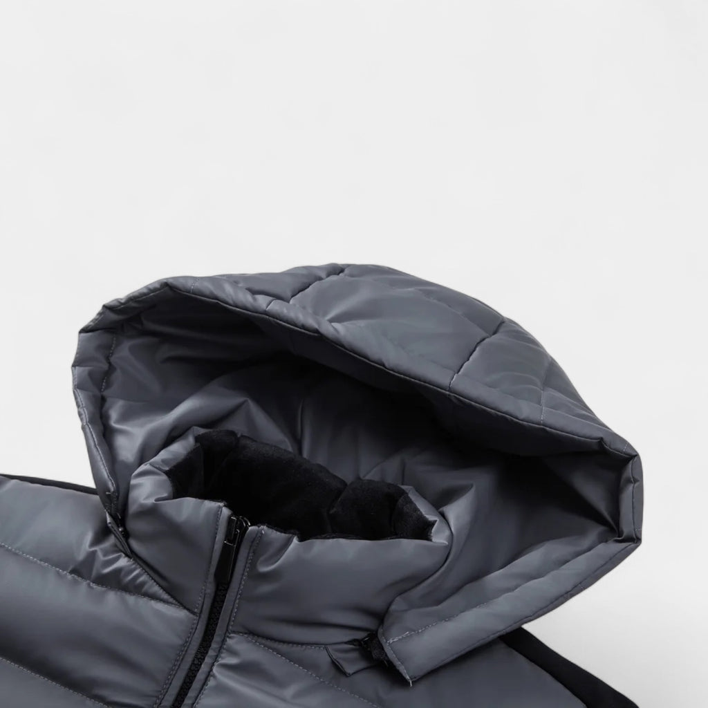 Hybrid Puffer Parka Jacket Quilted Regular Fit for Men