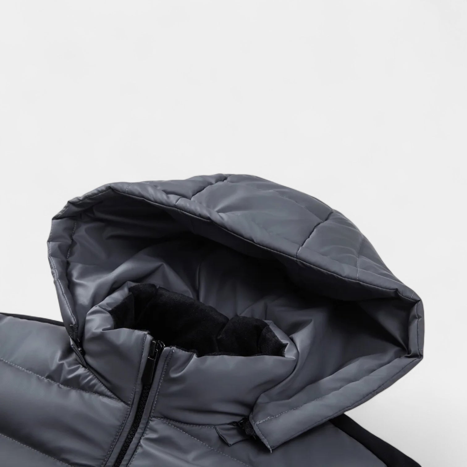Hybrid Puffer Parka Jacket Quilted Regular Fit for Men