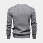 Cable Knit Crew Neck Sweater Regular Fit for Men