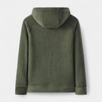 Fleece Full-Zip Hoodie Plush Lined Relaxed Fit for Men
