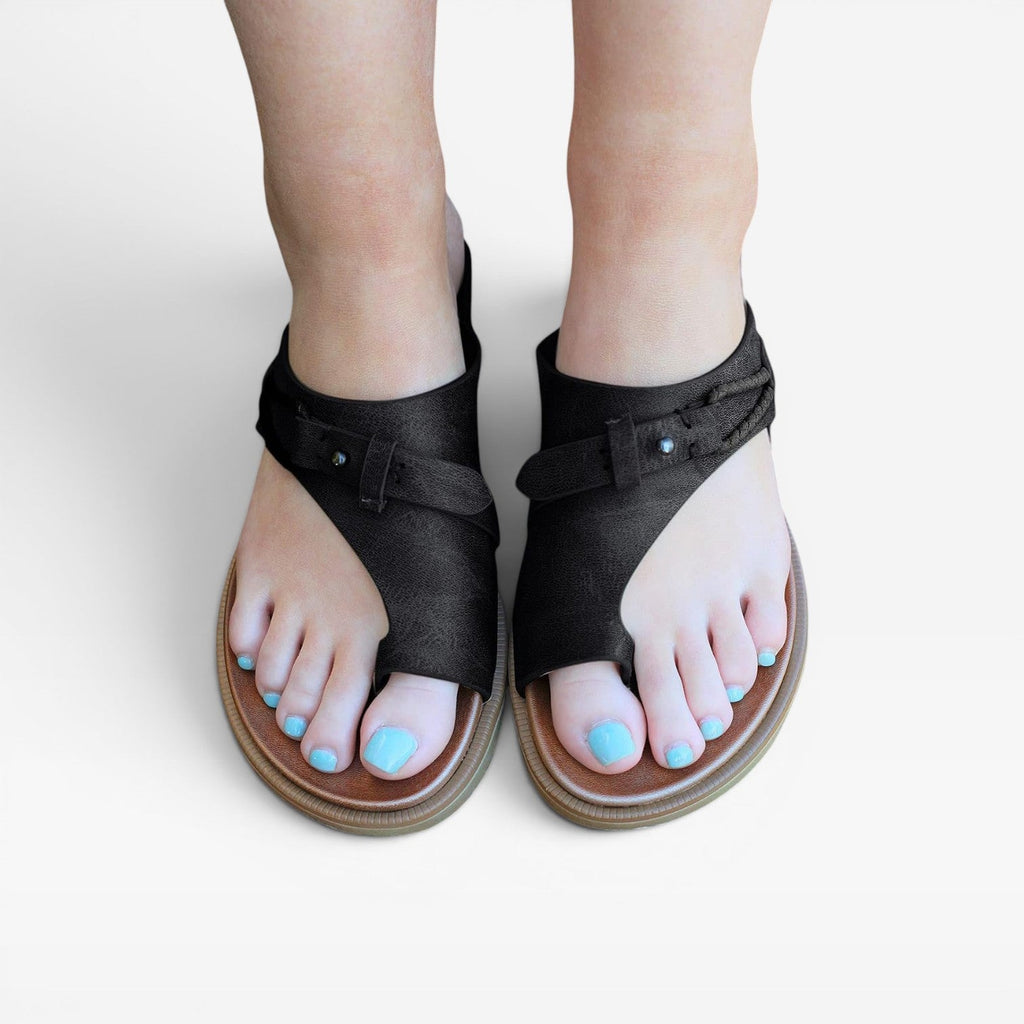 Women's Leather Toe-Loop Orthopedic Sandals