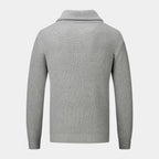 Waffle Knit Half-Zip Sweater Regular Fit for Men