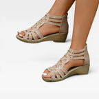 Women's Rhinestone Gladiator Wedge Sandals