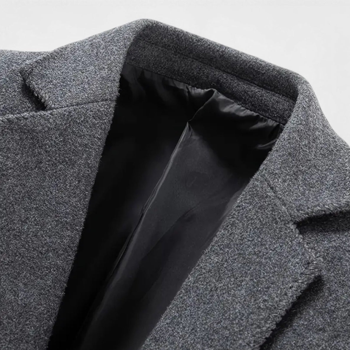 Wool Blend Notch Lapel Blazer Two-Button for Men