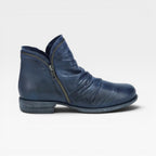 Women's Leather Ankle Boots with Side Zip