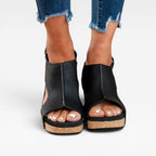 Women's Cork Wedge Platform Sandals